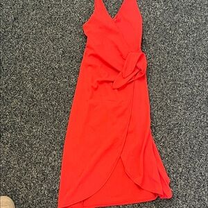 H&M Vibrant Red Asymmetrical Dress